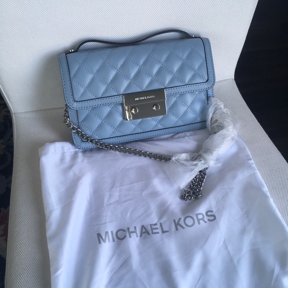 NWT Michael Kors Sloan Crossbody Bag in Pale Blue - Picture 7 of 8